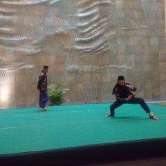 Practicing Silat performance for the opening event
