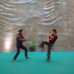 Practicing Silat performance for the opening event